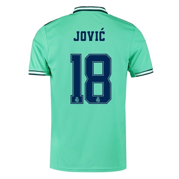 Camiseta Real Madrid NO.18 Jovic Tercera equipo 2019-20 Verde